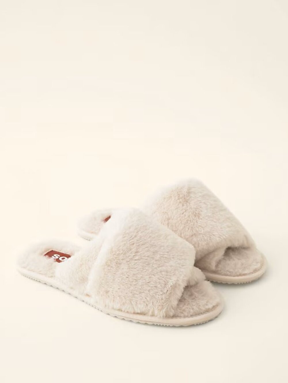 Sorel Go-mail run-open toed slippers; white; size 7